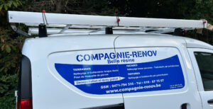 Lettrage camionette - Compagnie Renov